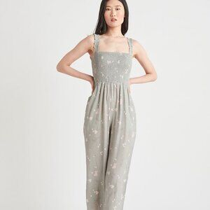 Dex Soft Sage Blossom Jumpsuit